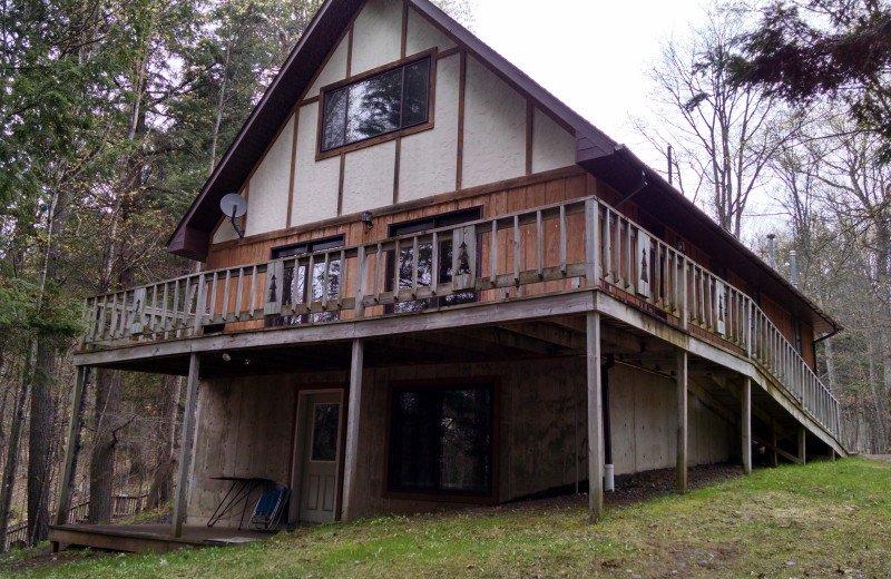 Cabin exterior at The Arrows.