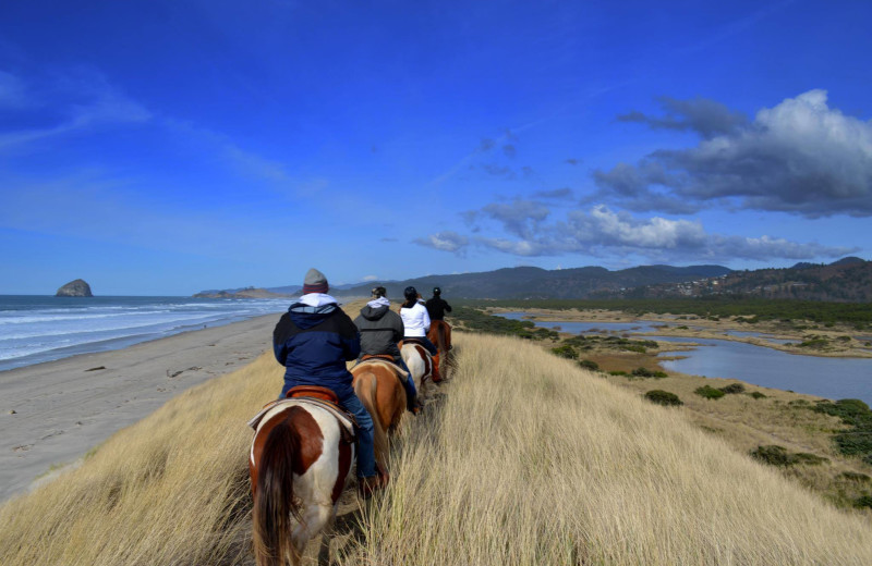 Horseback riding near Inn at Cape Kiwanda.