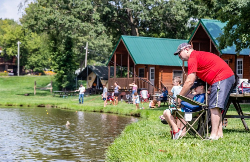 Fishing at Yogi Bear's Jellystone Park Clay's Resort.