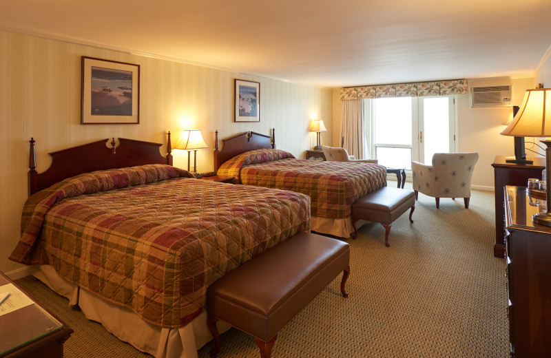 Guest room at The Sparhawk Oceanfront Resort.