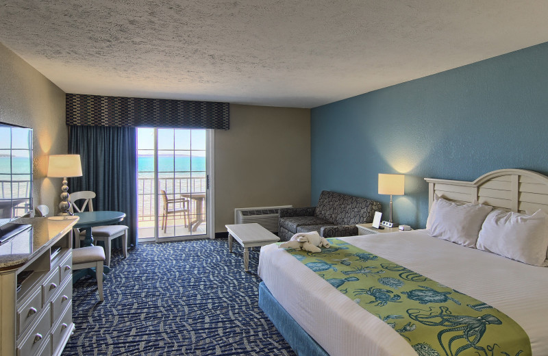 Guest room at Grand Beach/Sugar Beach Resort Hotel.