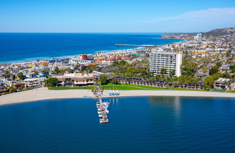 Aerial view of Catamaran Resort Hotel and Spa.