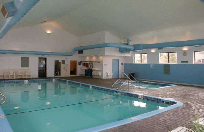 Indoor pool at Harbor Lights Resort.