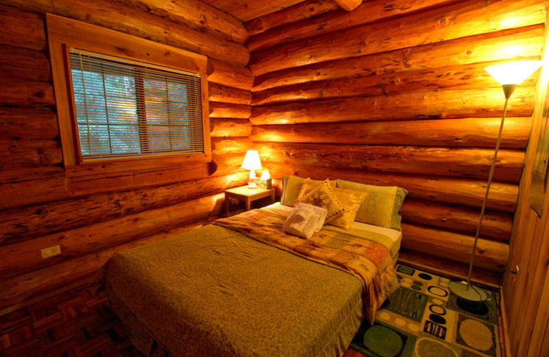 Cabin bedroom at Mt. Baker Lodging.