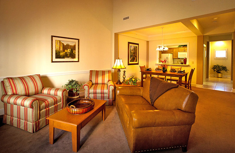 Cottage living room at King's Creek Plantation.