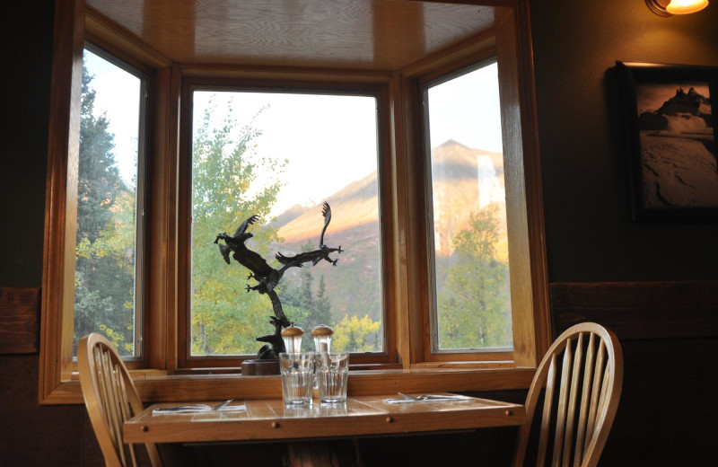 Dining at Denali Perch Resort.