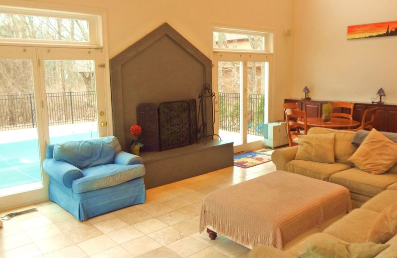 Guest living room at Lake Michigan Reunion & Retreat.