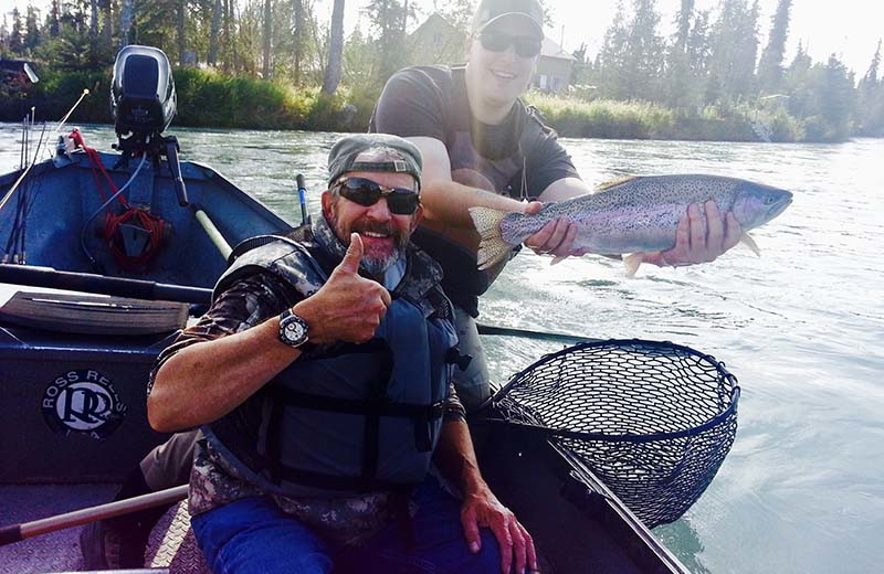 Fishing at Trail Lake Lodge.