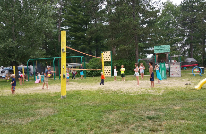 Volleyball court at Pine Beach Resort-Side Lake.