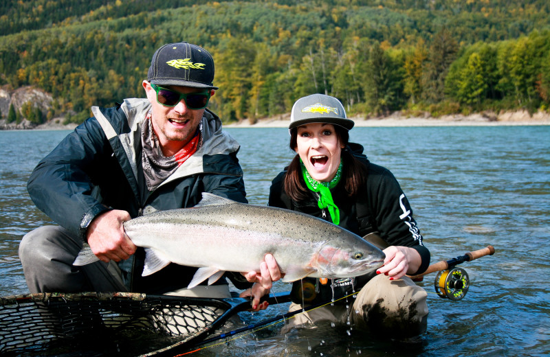 Fishing at Skeena Spey.