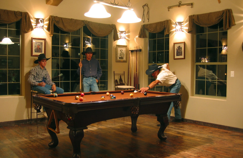 Billiards table at Stagecoach Trails Guest Ranch.