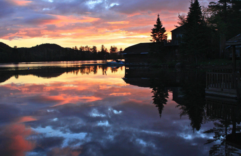 Sunset at Big Moose Inn.