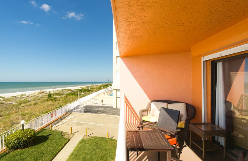 Rental balcony at Plumlee Gulf Beach Realty.