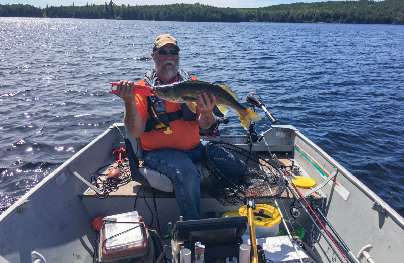 Fishing at Dogtooth Lake Resort.