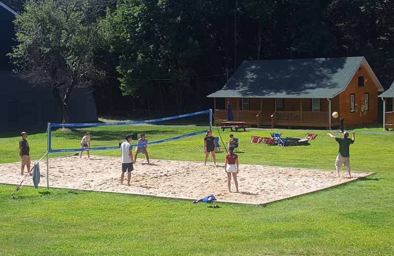 Volleyball court at Catskill Mountains Resort.