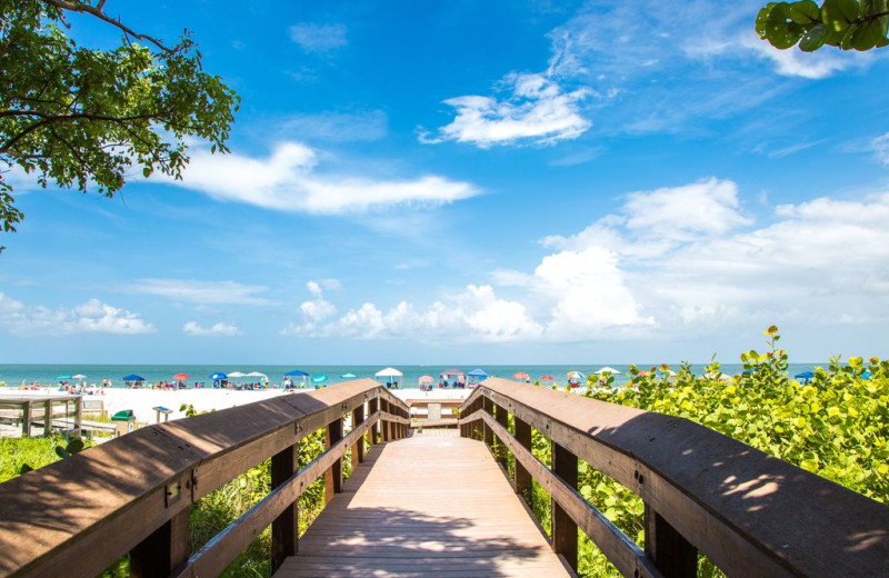 The beach at Harborview Rentals.