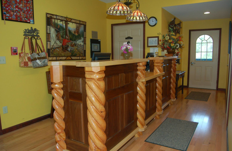 Lobby at August Lodge Cooperstown.