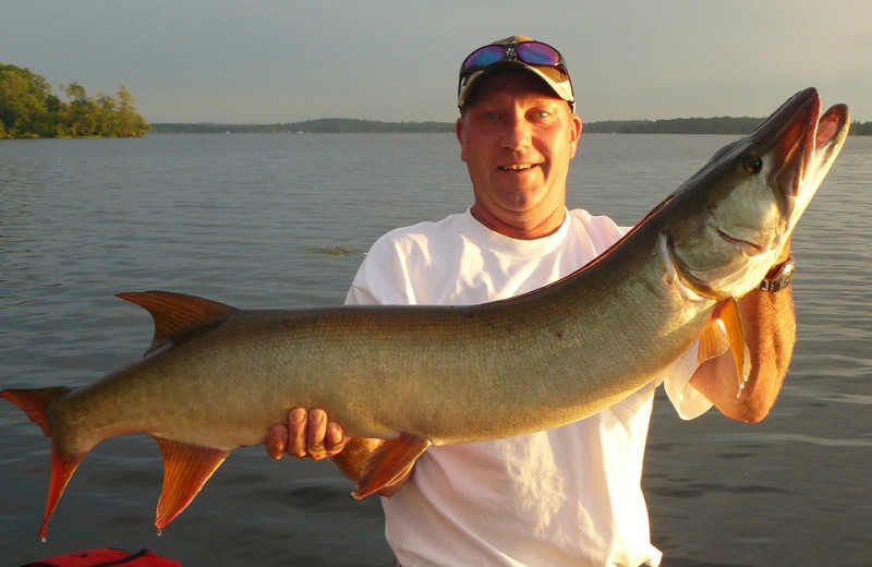 Fishing at Scotsman Point Cottage Resort. 