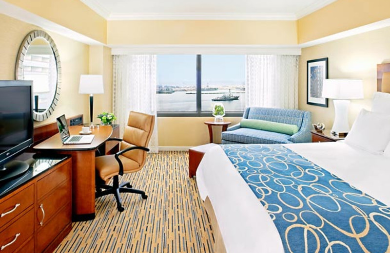 Guest room at San Diego Marriott Marquis & Marina.