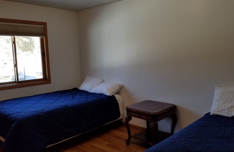 Family suite bedroom at The Red Door Resort.