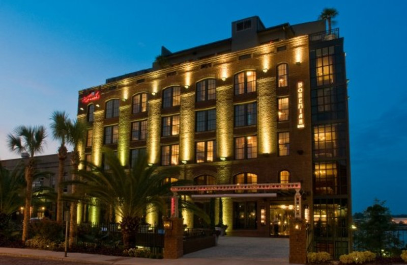 Exterior view of Bohemian Hotel Savannah Riverfront.