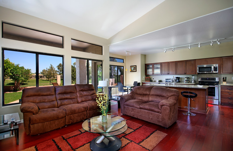 Rental living room at Arizona Vacation Rentals.