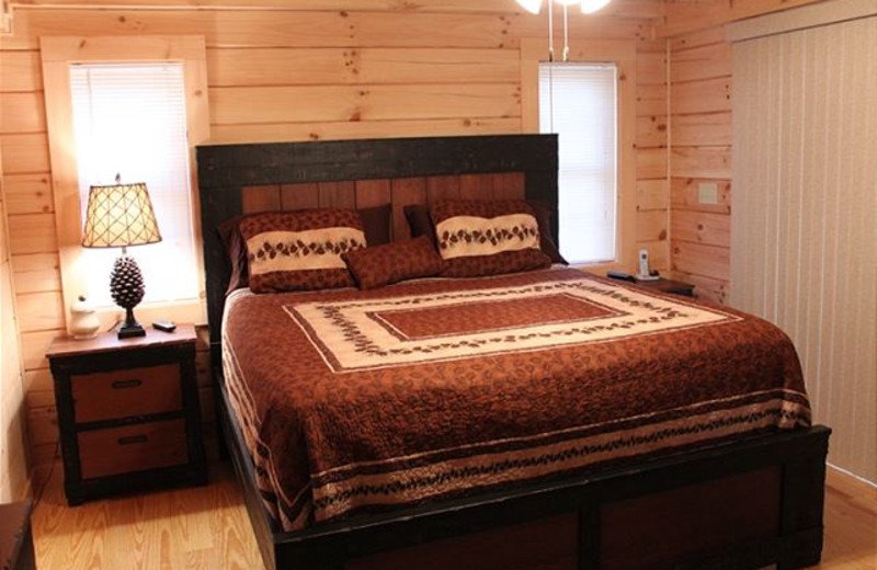 Rental bedroom at Mountain Lake Rentals.