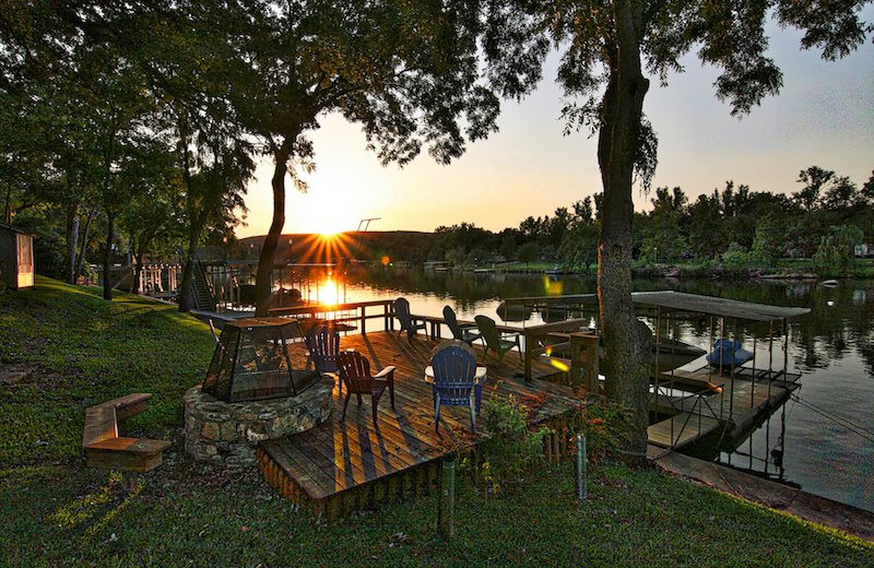 Patio at Cool Water Cabin Rental - Lake LBJ.