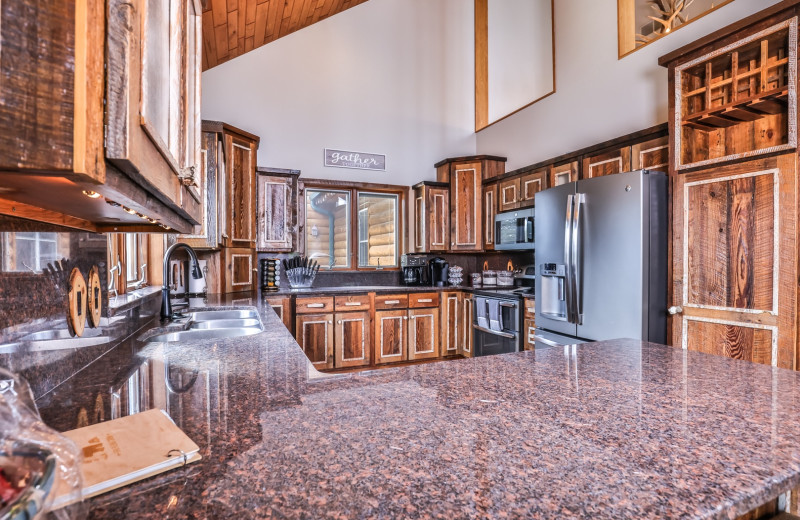 Rental kitchen at Hiller Vacation Homes.