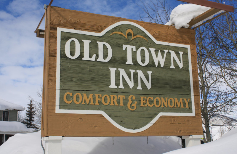 Welcome sign at Old Town Inn.