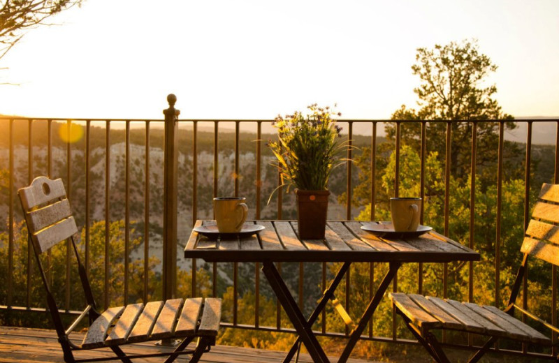 Patio area at Zion Mountain Ranch.