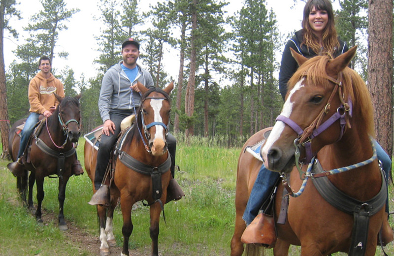 Trail riding at High Country Guest Ranch.