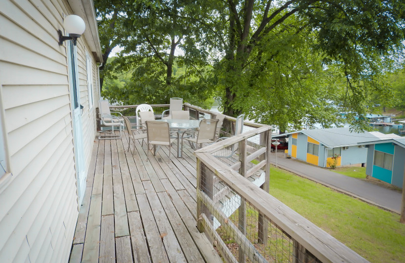 Deck at Rock Harbor Resort.