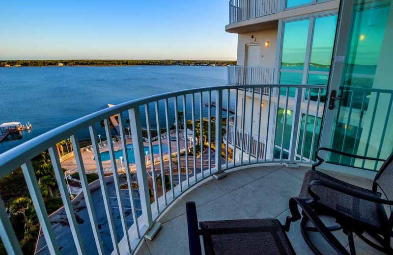 Rental balcony at Luna Beach Properties.