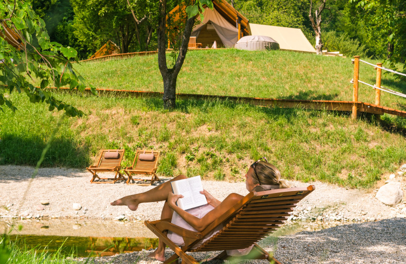 Relaxing at Chateau Ramšak Glamping Resort.