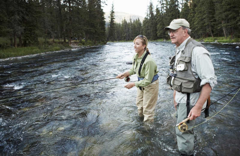 Fishing at Wood Mountain Lodge.