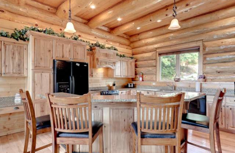 Vacation rental kitchen at Stony Brook Chalets.