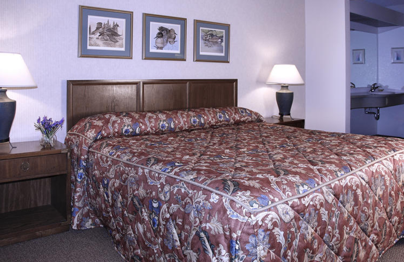 Guest room at Sophie Station Suites.