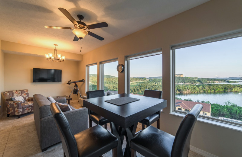 Condo living room at Thousand Hills Vacations.