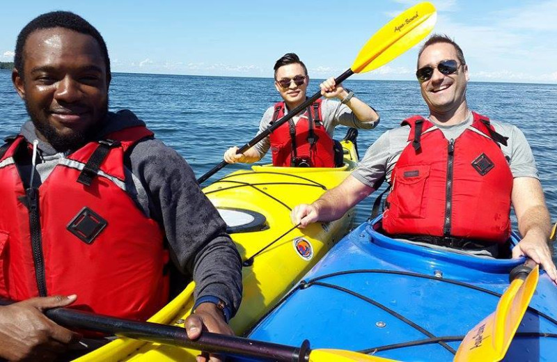 Kayaking at Waterbury Inn Condominium Resort.