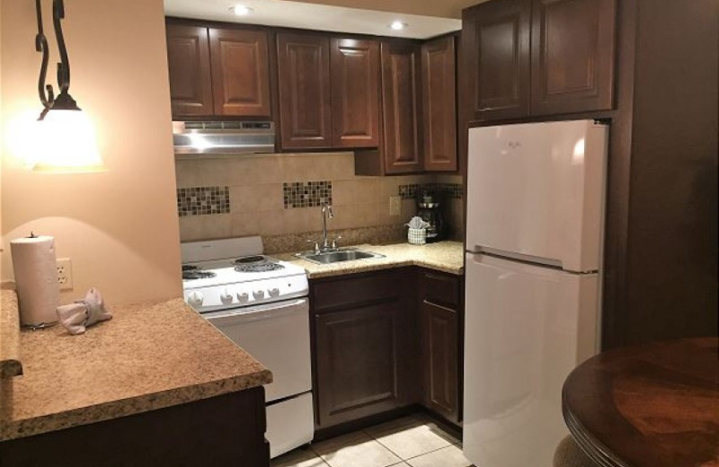 Rental kitchen at Oak Square Condos.