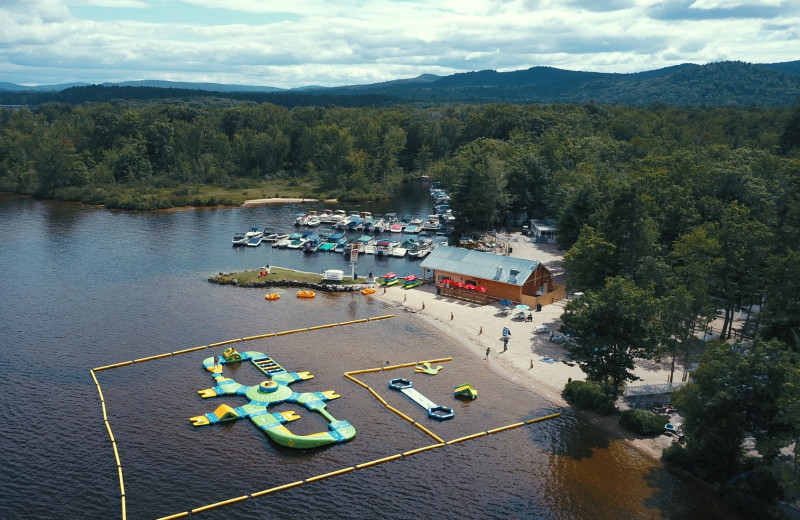 Aerial view of Westward Shores Camping Resort.