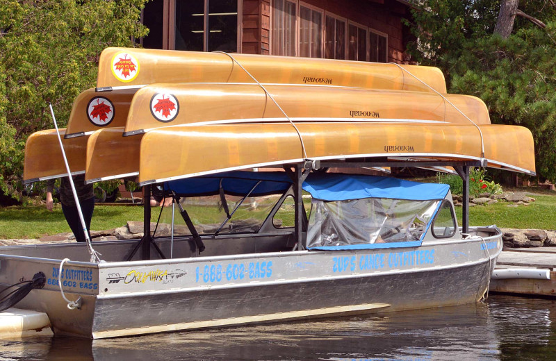 Canoe shuttle at Zup's Fishing Resort and Canoe Outfitters.