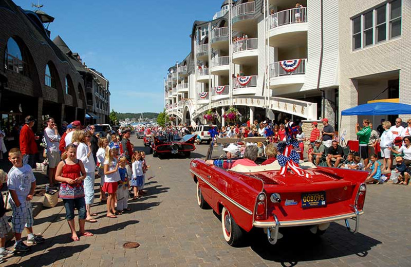Holiday parade at Bay Harbor Resort and Marina.