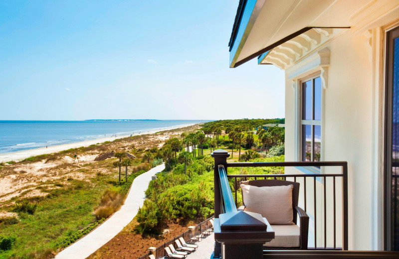 Guest balcony at Westin Jekyll Island.