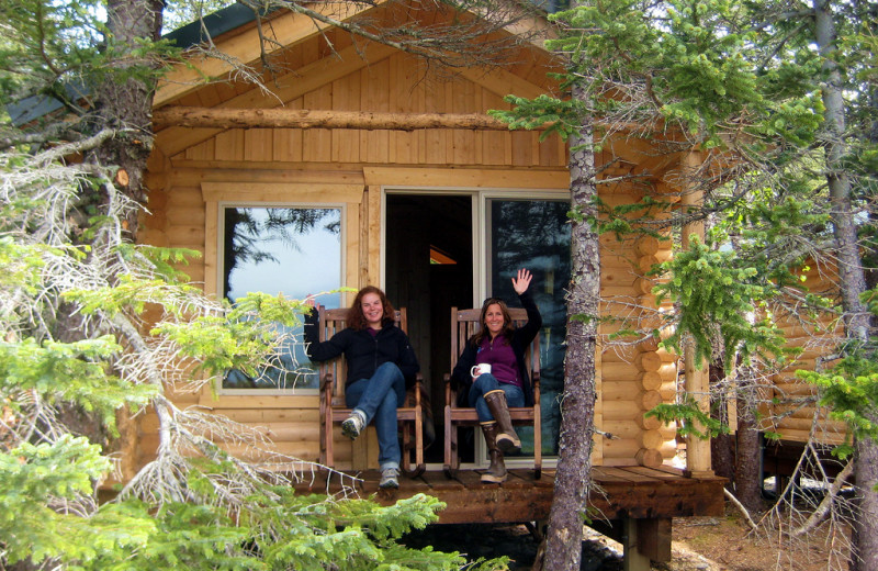 Cabin deck at Kenai Fjords Glacier Lodge.