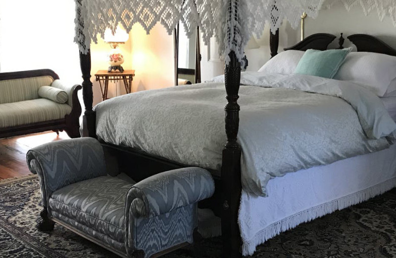 Guest room at Bradford-Dimond-Norris House.