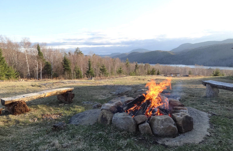 Fire pit at Garnet Hill Lodge.