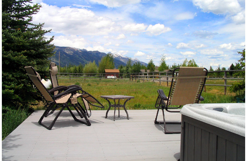 Patio view at The Sassy Moose Inn.