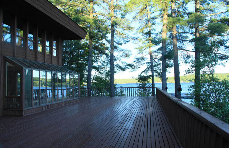 Deck view at Westwind Inn on the Lake.